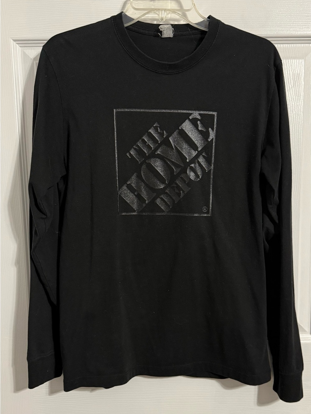 The Home Depot Black Long Sleeve Logo Tee